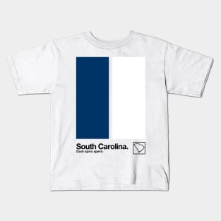 South Carolina // Original Minimalist Artwork Poster Design Kids T-Shirt